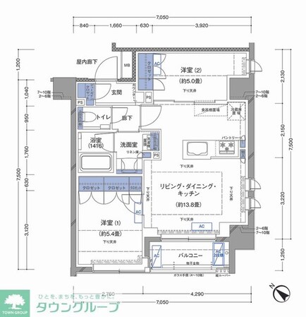 ラティエラ横濱大通り公園の物件間取画像